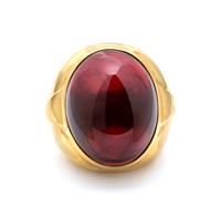 An 18 Karat Yellow Gold and Garnet Ring, 33.70 dwts.