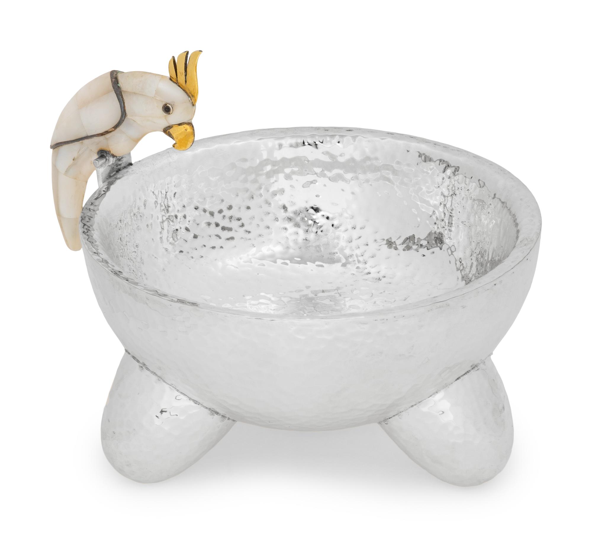 A Los Castillo Silver and Mother-of-Pearl Bowl