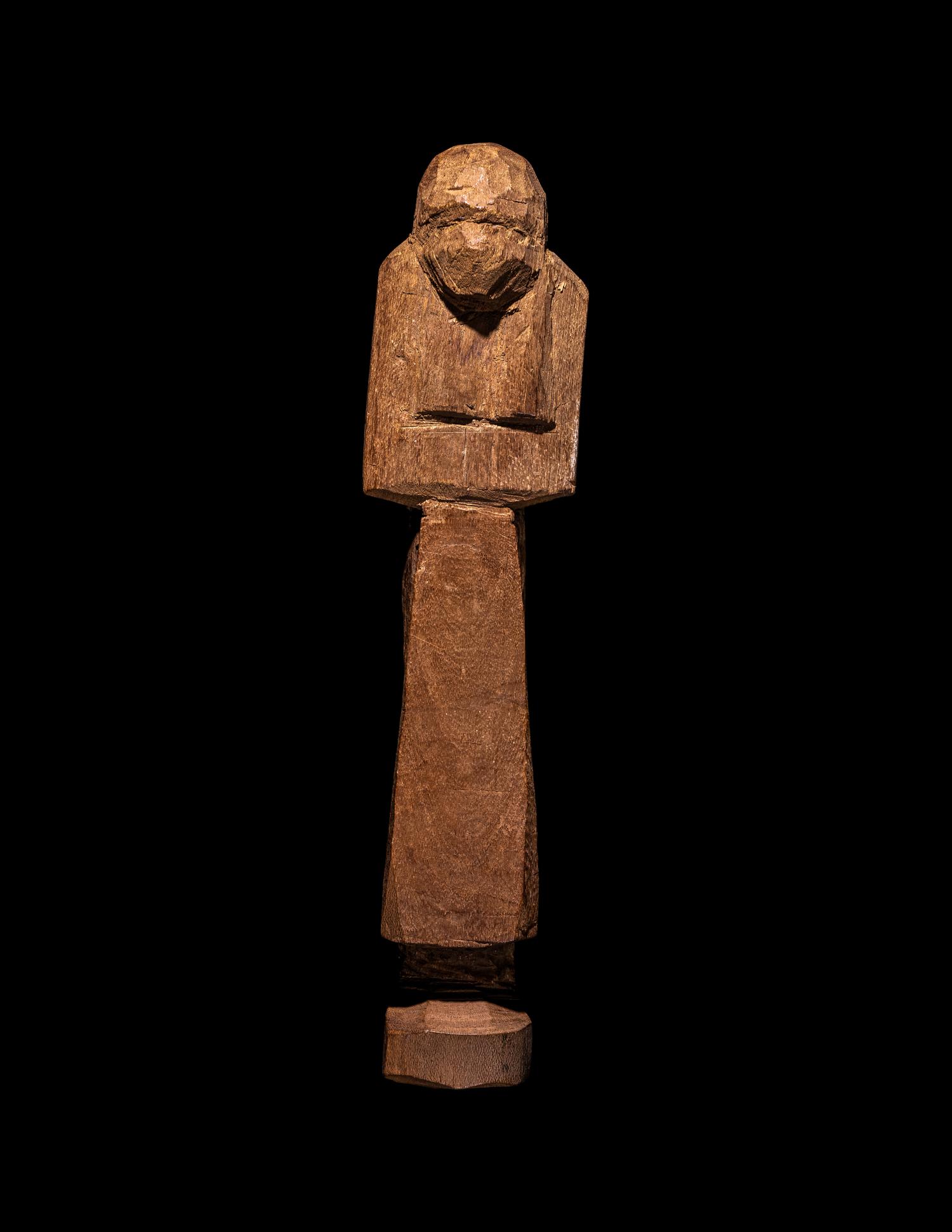 An Egyptian Wood Unfinished Ushabti