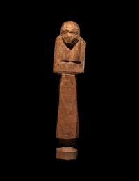 An Egyptian Wood Unfinished Ushabti