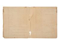 [ENSLAVEMENT & ABOLITION]. Four leaves from a ledger listing the Armistead and White family histories, incl. births of several enslaved individuals.