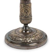 Two Pairs of Silver-Plate Candlesticks