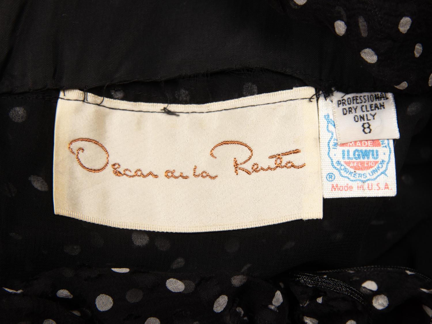 Oscar de la Renta, Polka Dot Cocktail Dress, 1980s Runway Sample