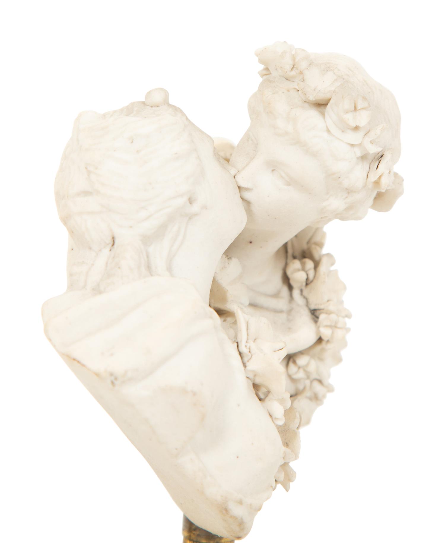 A Pair of Sèvres Style Biscuit Porcelain Bust Sculptures