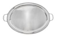 An American Silver Serving Tray, M. Fred Hirsch Co., Jersey City, NJ, of oval form.