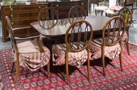 An American Mahogany Dining Room Suite Height of table 62 1/4 x width 29 x depth 42 inches. — 20TH CENTURY