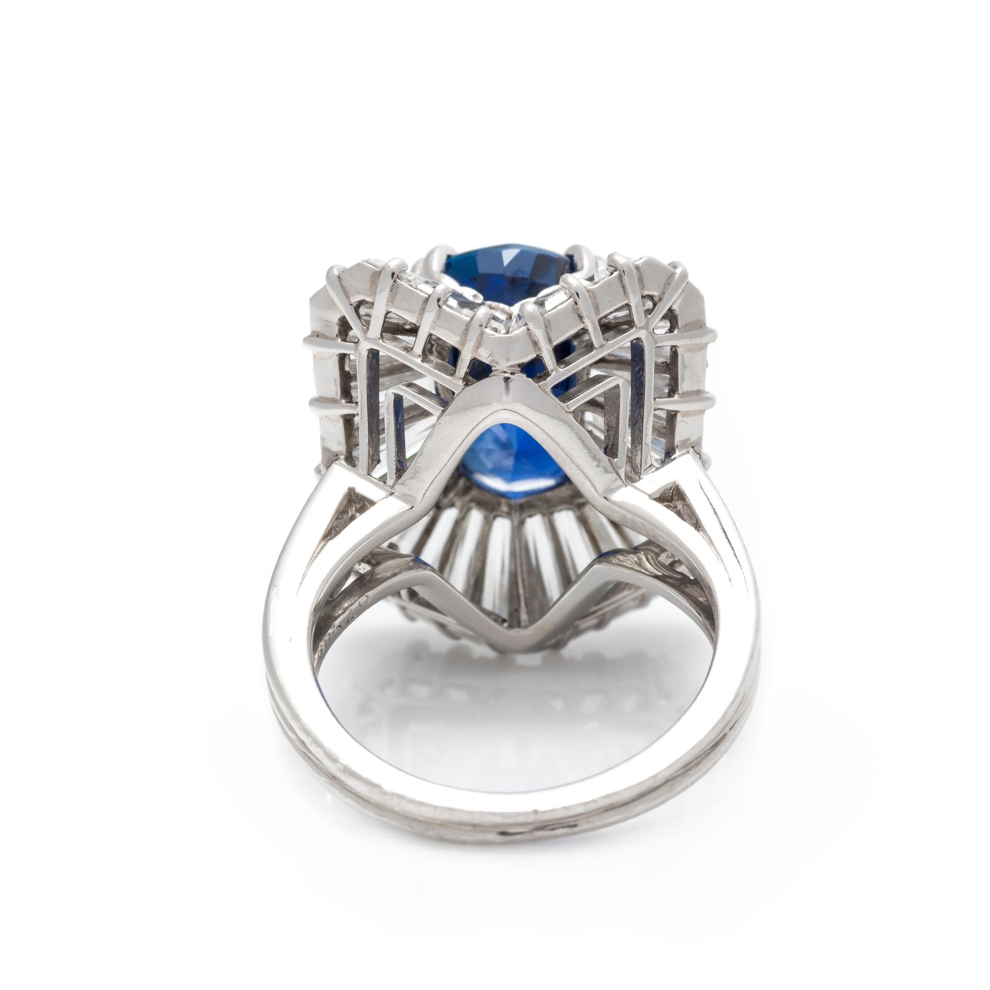 F.J. COOPER, SAPPHIRE AND DIAMOND RING