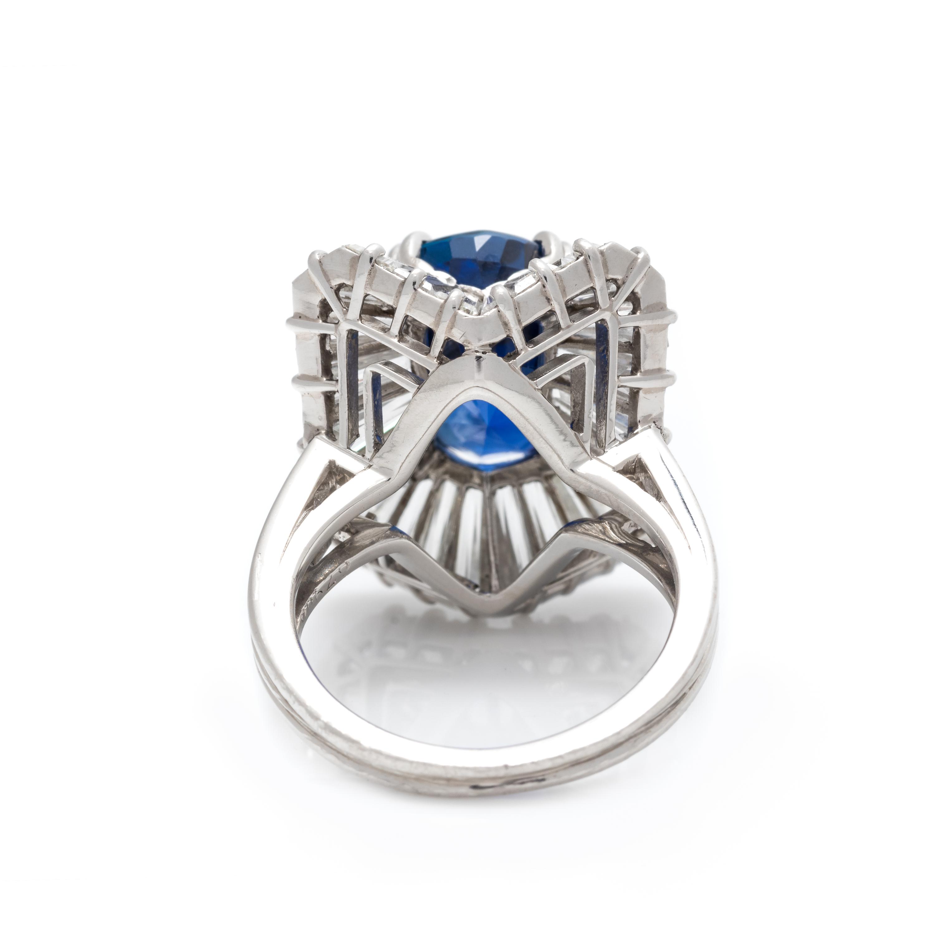 F.J. COOPER, SAPPHIRE AND DIAMOND RING
