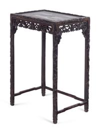 A Chinese Carved Rosewood Side Stand