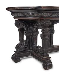 An Italian Renaissance Style Ebonized Library Table