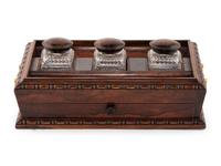An English Rosewood Ink Stand