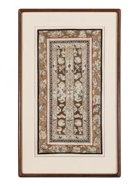 A Group of Chinese Embroidered Silk Panels