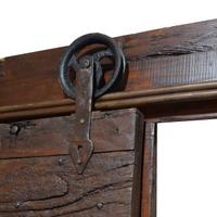 A Sliding Wood Door with Hardware and Frame 71" W x 4" D x 94" H — Italy, 19th Century
