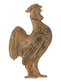 [POLITICS IN AMERICA]. Rooster insignia. Ca late 19th century.