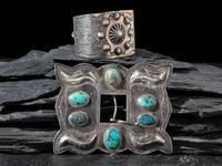 Navajo Belt Buckle and Cuff Bracelet