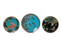 13 Japanese Cloisonné Plates