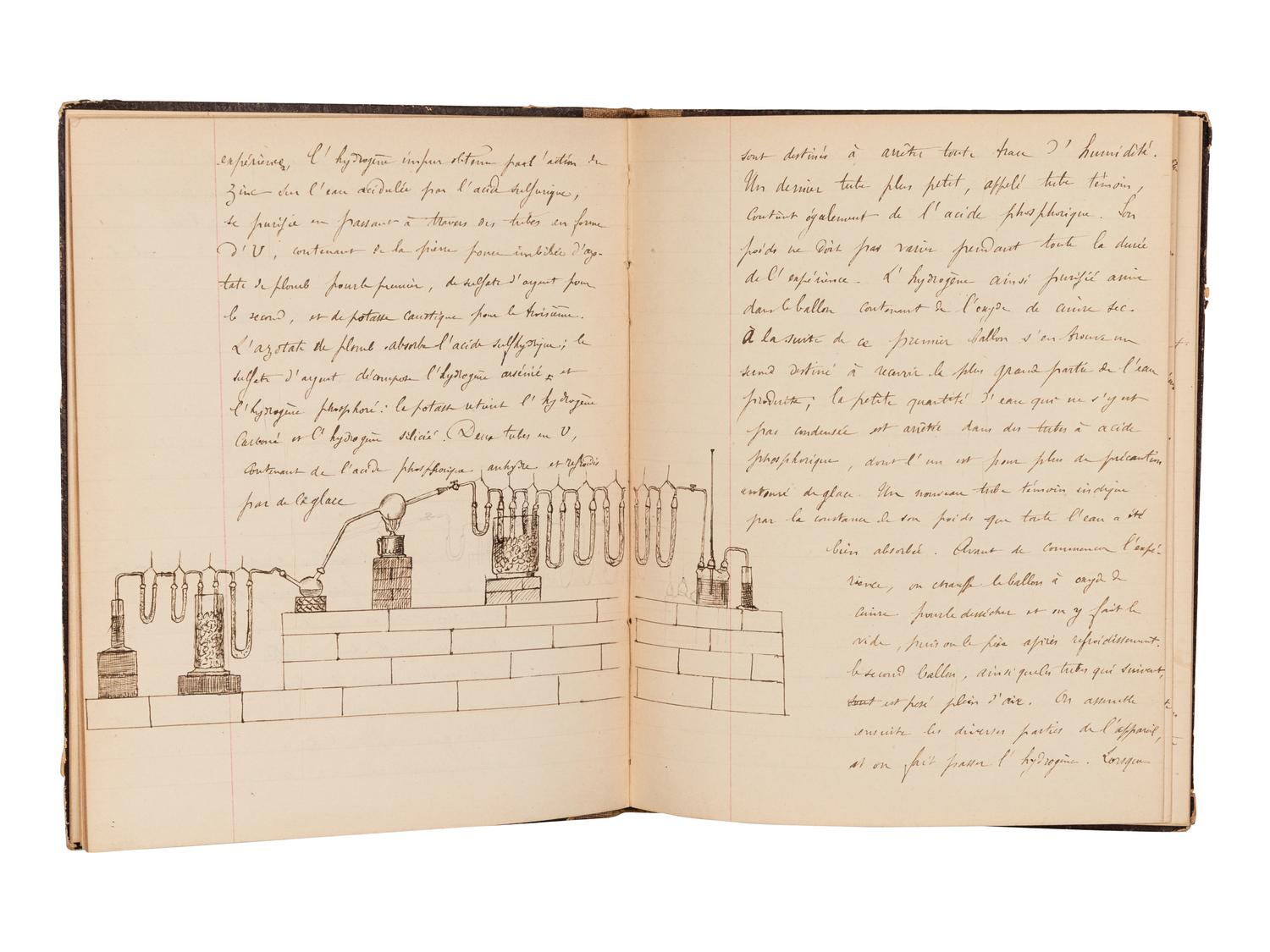 [CHEMISTRY -- MANUSCRIPTS]. A group of 4 notebooks of student’s lecture notes, comprising: