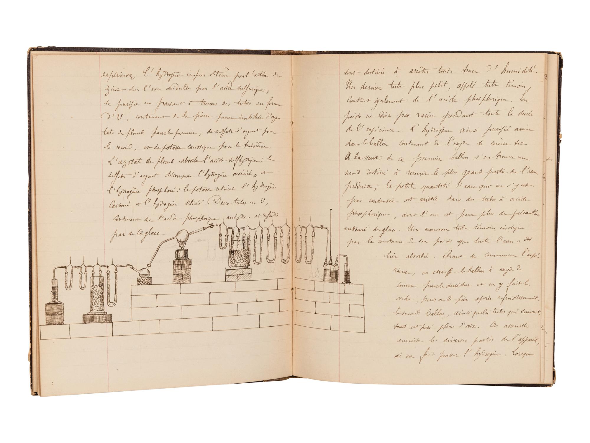 [CHEMISTRY -- MANUSCRIPTS]. A group of 4 notebooks of student’s lecture notes, comprising: