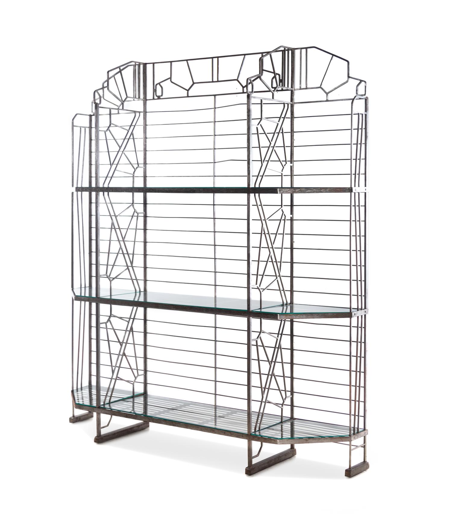 An Art Deco Style Steel Baker’s Rack