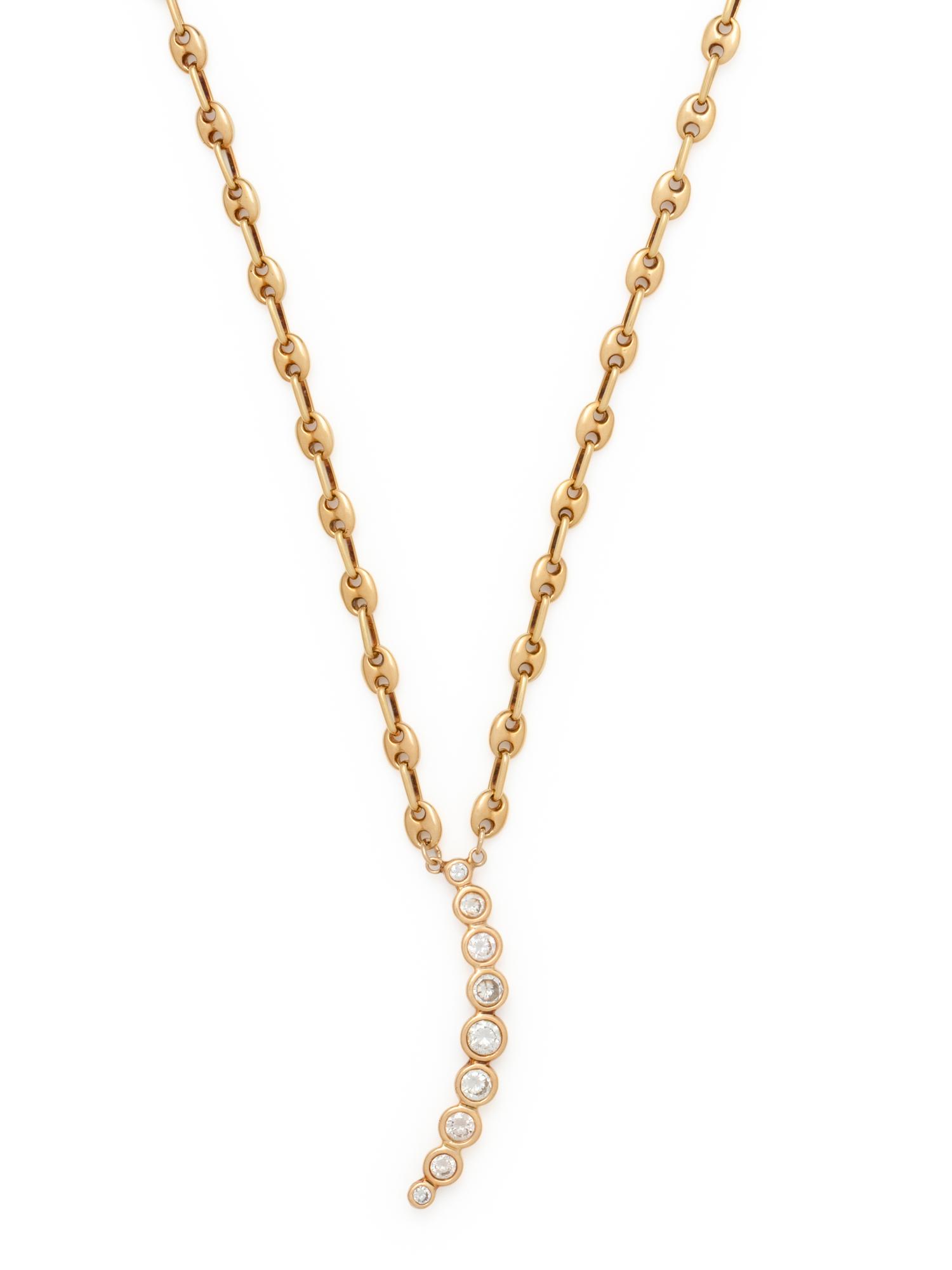 YELLOW GOLD AND DIAMOND NECKLACE