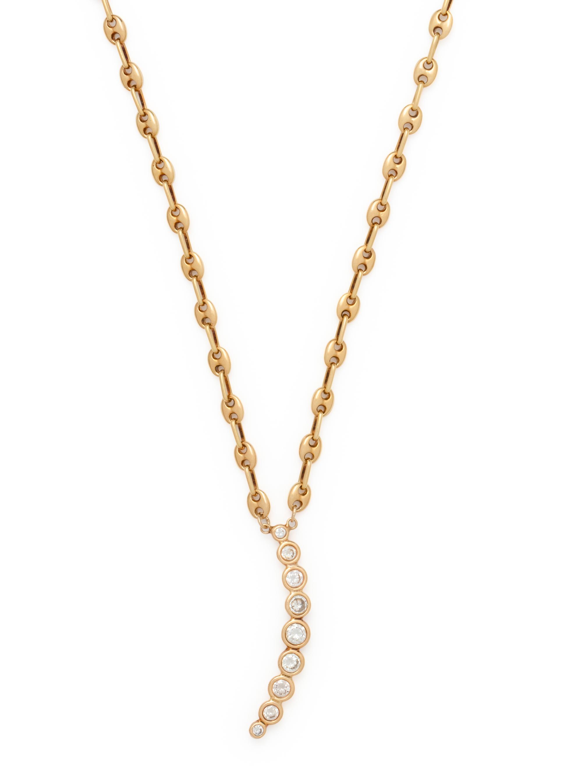 YELLOW GOLD AND DIAMOND NECKLACE