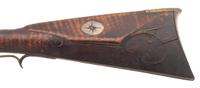 Untouched Incised & Relief Carved Flintlock Rifle by Henry Albright