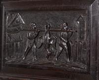 A William and Mary Style Carved Oak Settle
