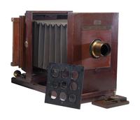 [CAMERAS]. Large format studio camera, possibly E. and H.T. Anthony.