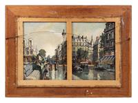 Parisian Boulevard (a double-sided painting)