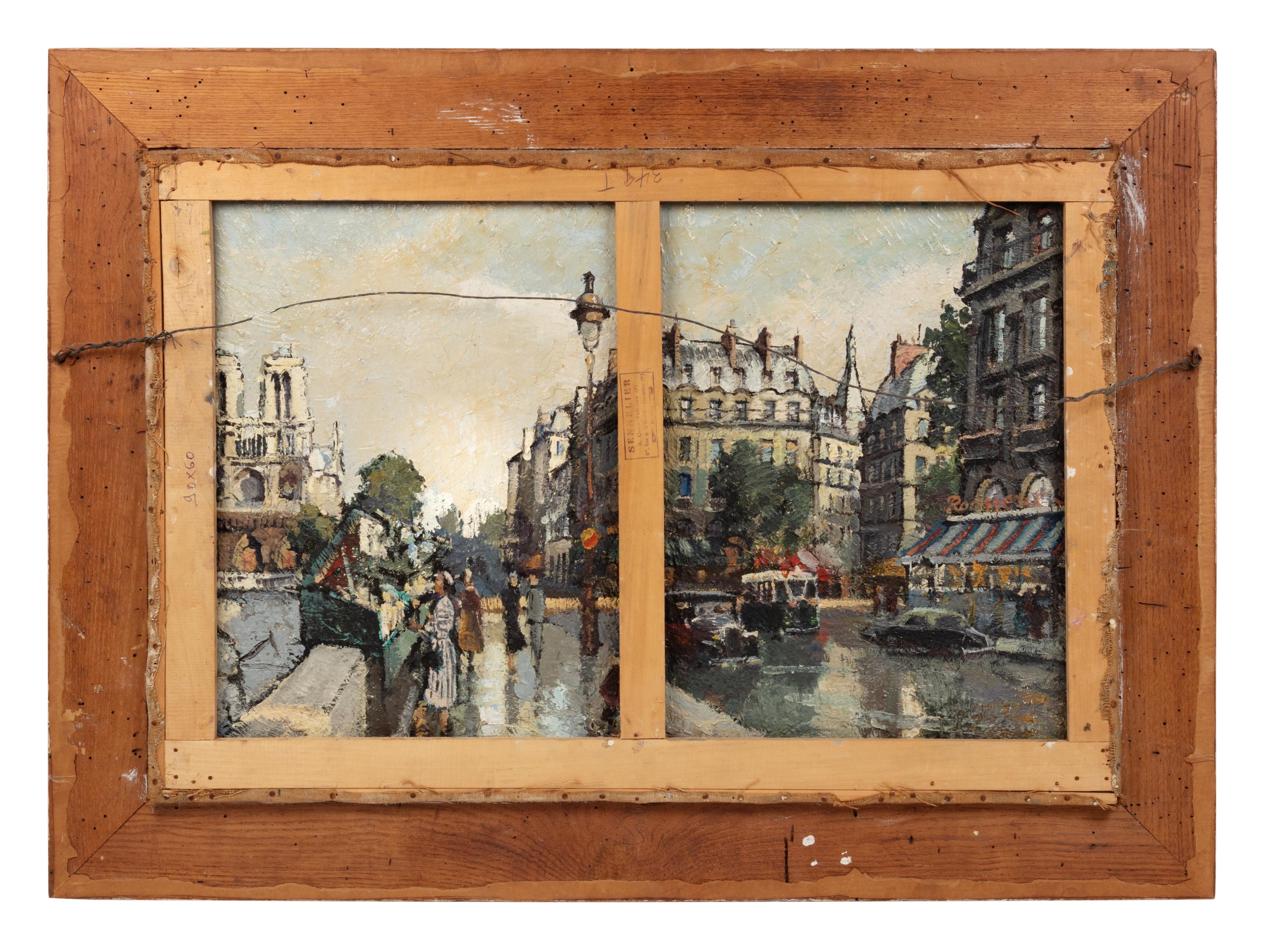 Parisian Boulevard (a double-sided painting)