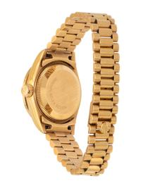 ROLEX, REF. 69138 18K YELLOW GOLD AND FACTORY DIAMOND 'LADY-DATEJUST' WATCH WITH PRESIDENT BRACELET, BOX & PAPERS