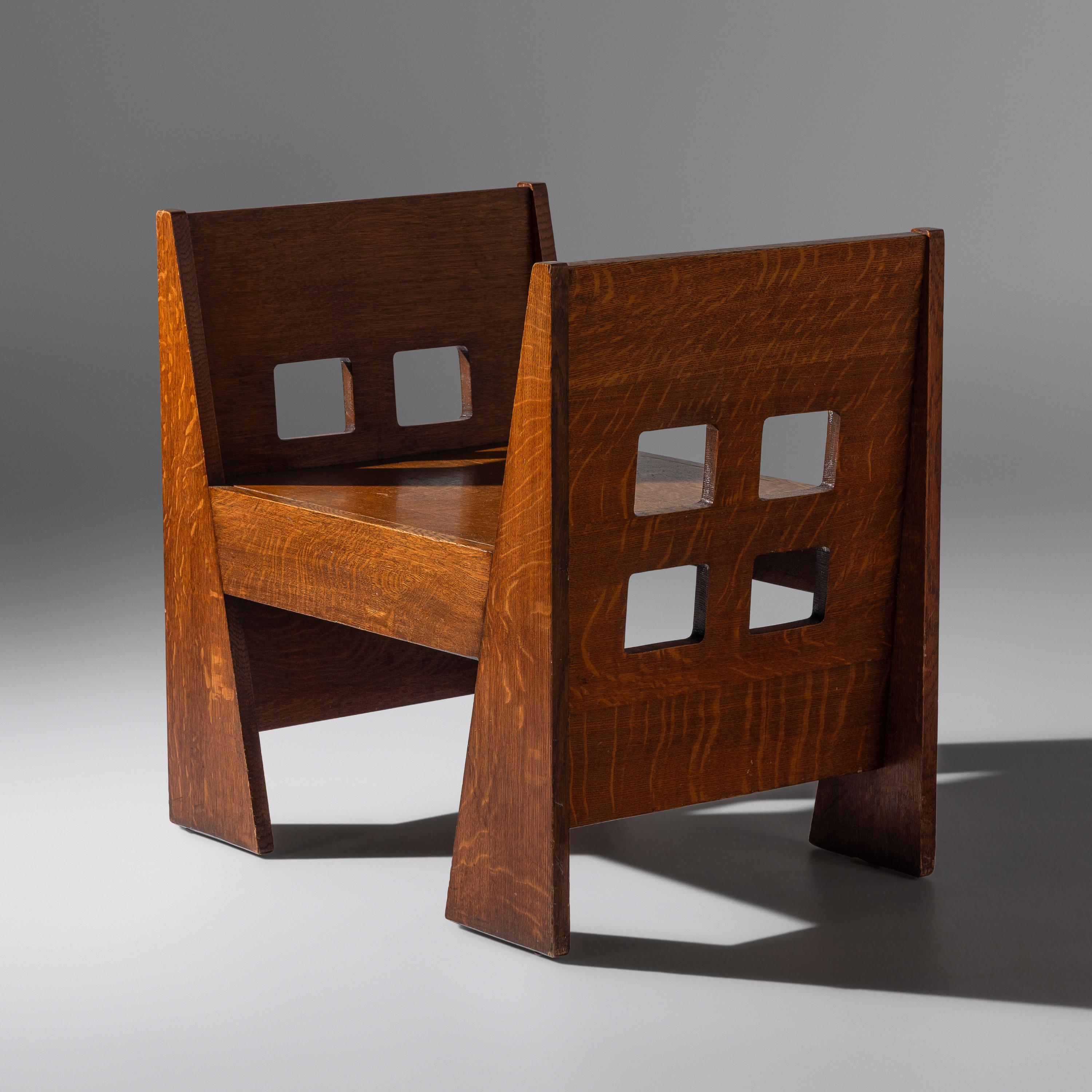 Charles Limbert (American, 1854–1923) — Hall Seat, model 243, c. 1905-18