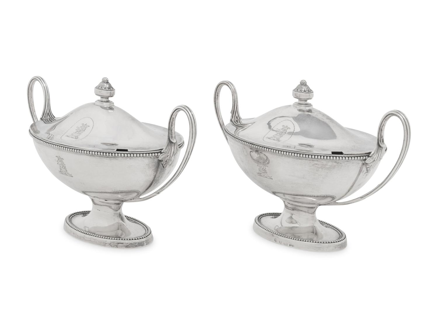 A Pair of George III Silver Sauce Tureens