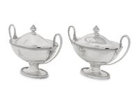 A Pair of George III Silver Sauce Tureens