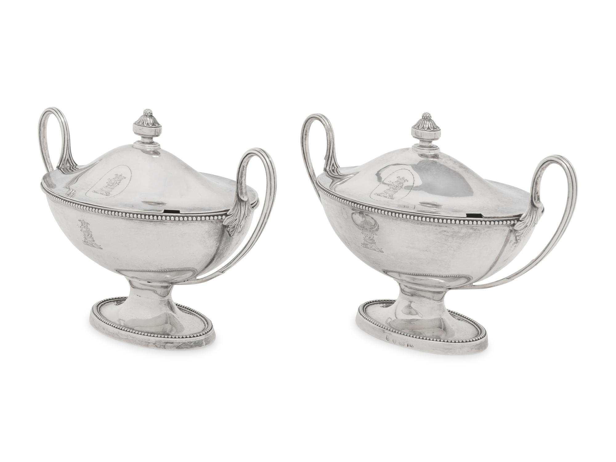 A Pair of George III Silver Sauce Tureens
