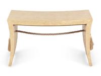 A Baker Crackle-Finished Bench