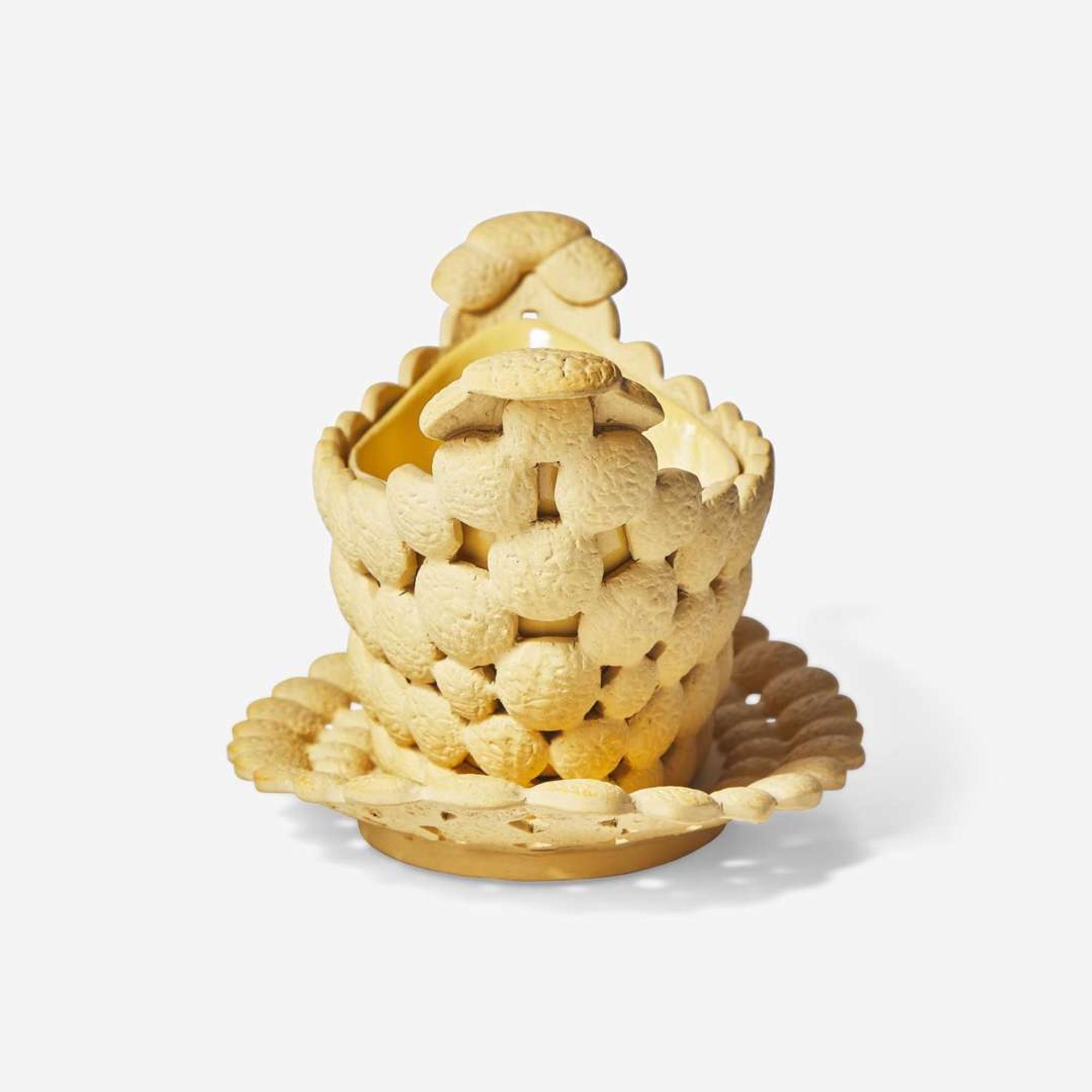 A Wedgwood Caneware Simulated Pastry Basket UK, circa 1810
