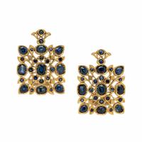 Anaconda, Yellow Gold and Iolite Bracelet and Earrings