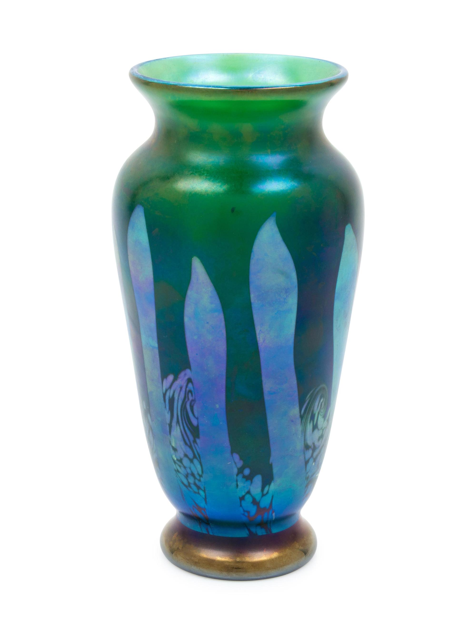Iridescent Fish Vase Orient & Flume, USA