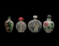 Four Chinese Glass Snuff Bottles