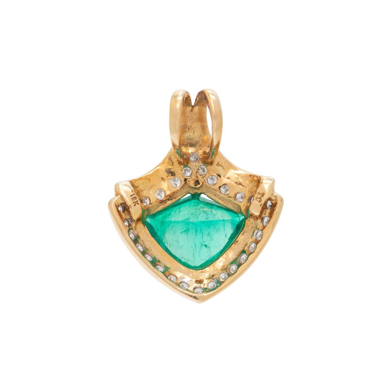 EMERALD AND DIAMOND PENDANT