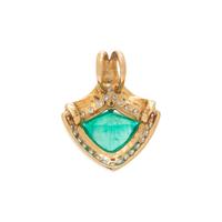EMERALD AND DIAMOND PENDANT