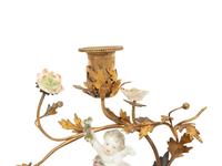 A Louis XV Style Porcelain and Gilt Bronze Standish