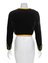 Atelier Versace Black Jacket with Yellow Trim, 1990s