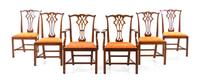 A Set of Six George III Style Mahogany Dining Chairs
