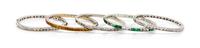A Group of Five Sterling Silver Art Deco Bracelets,