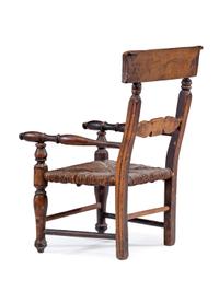 A Classical Miniature Paint-Decorated Rush Seat Fancy Chair