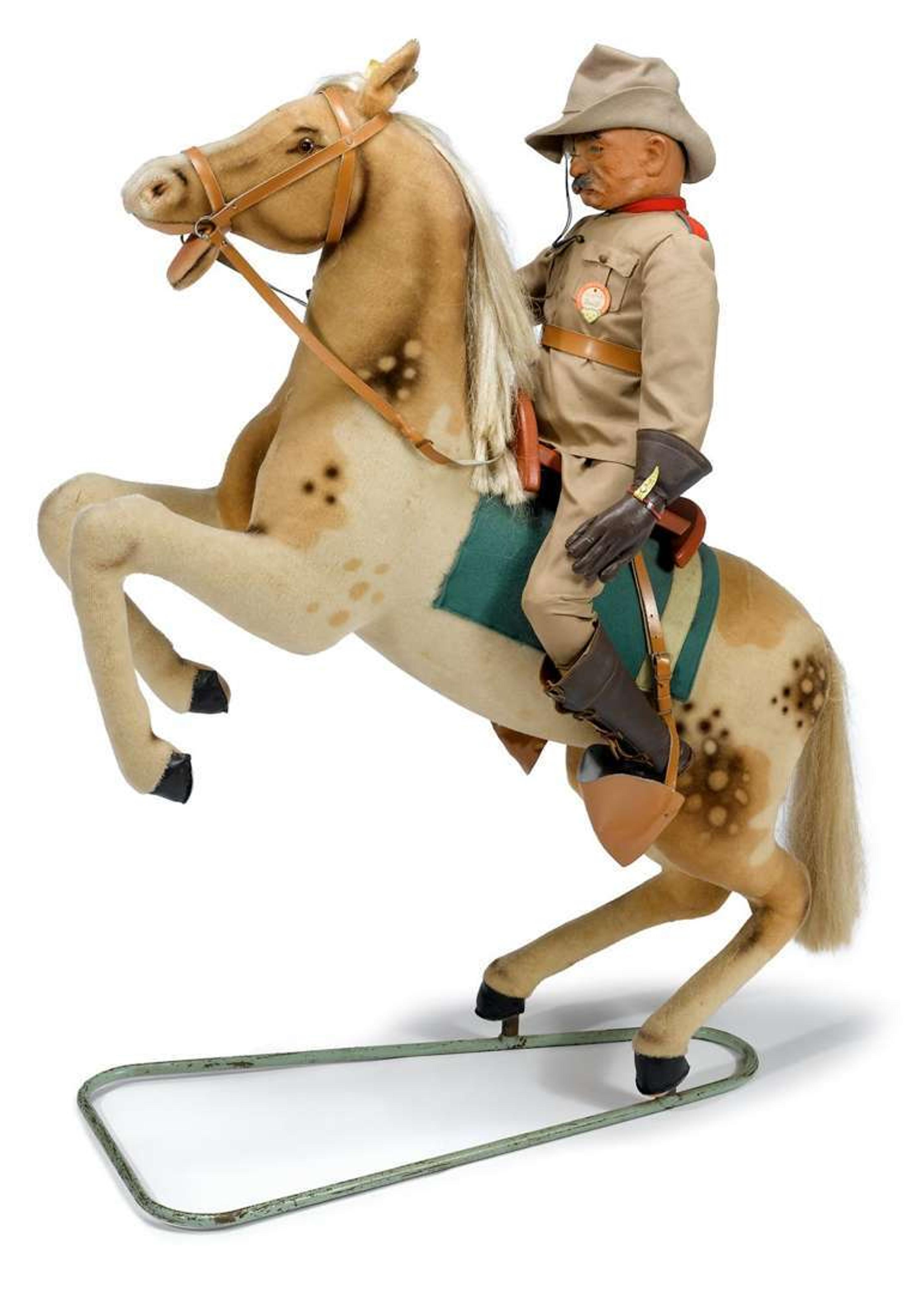 Rare Theodore Roosevelt on horseback toy steiff toy company, germany, 1958