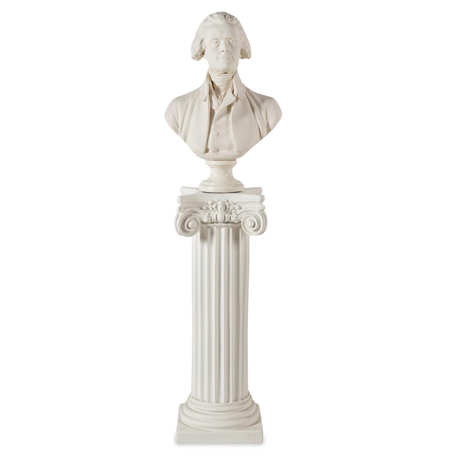 [FOUNDING FATHER]. After Jean-Antoine Houdon Bust of Thomas Jefferson plaster