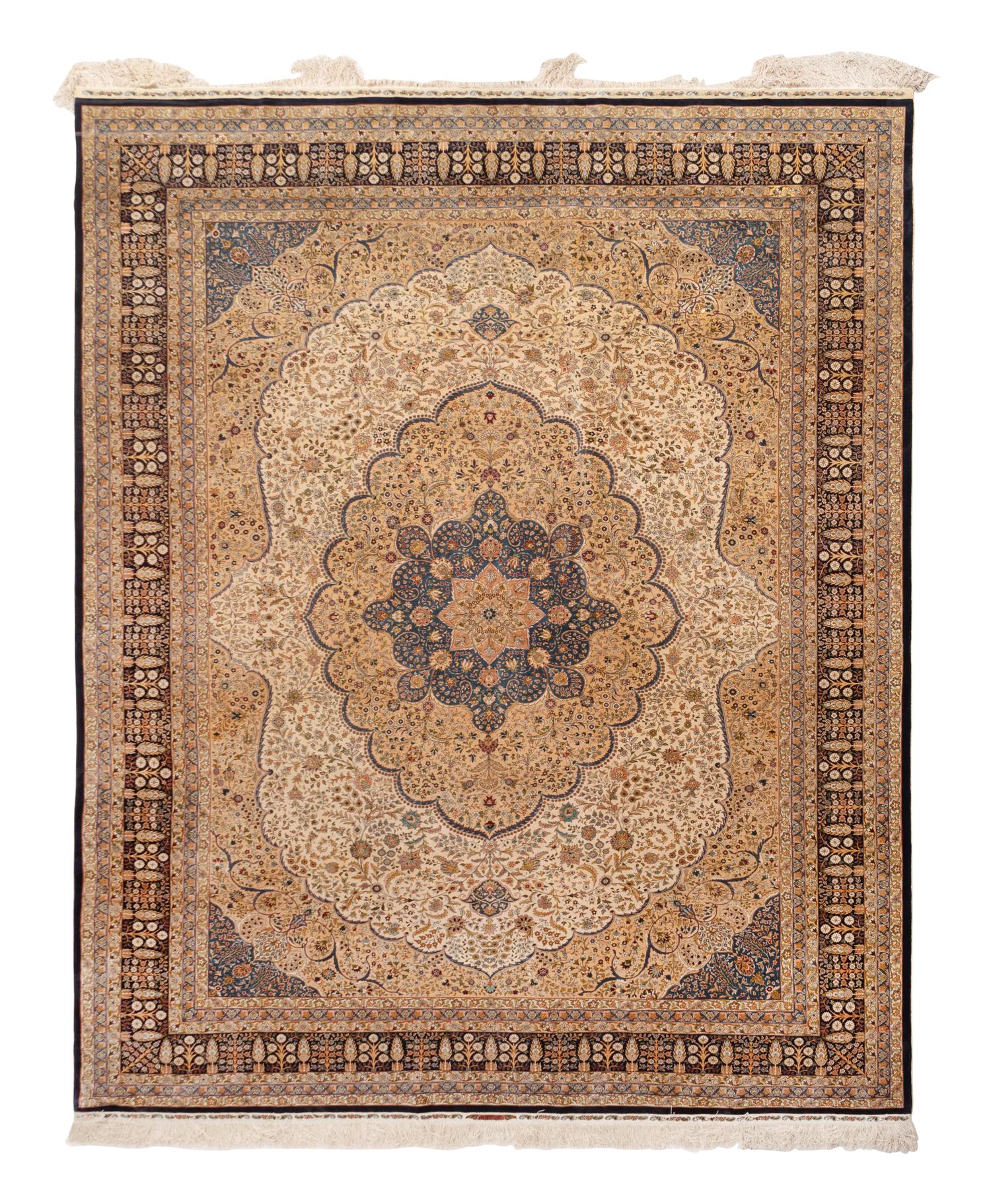 A Sino-Heriz Silk Carpet